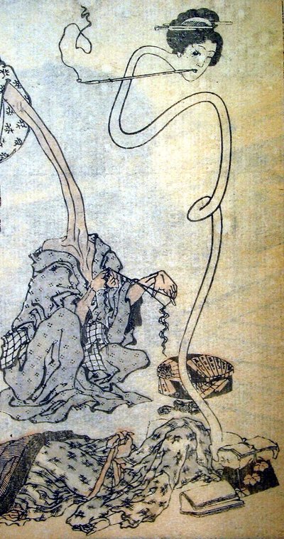 Rokurokubi by Katsushika Hokusai